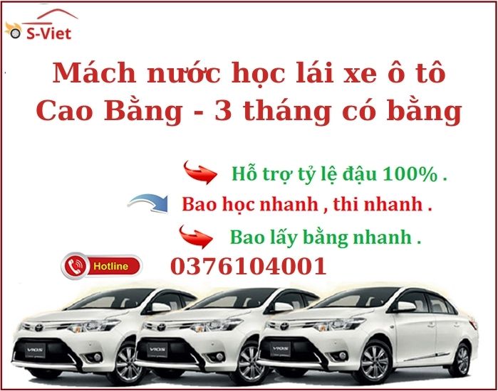 Học Bằng Lái Xe ô tô ở Cao Bằng – Học Cấp Tốc Có Bằng Sau 3 Tháng