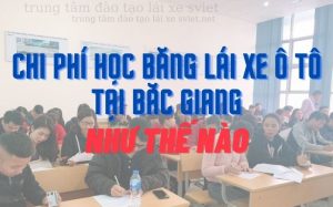 Chi phí học bằng lái xe ô tô tại Bắc Giang