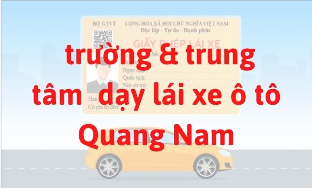 trường & trung tâm dạy và đào tạo bằng lái xe ô tô ở Quảng Nam