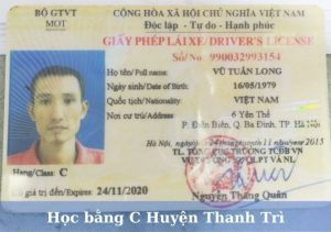 Học bằng lái xe ô tô hạng C huyện Thanh Trì