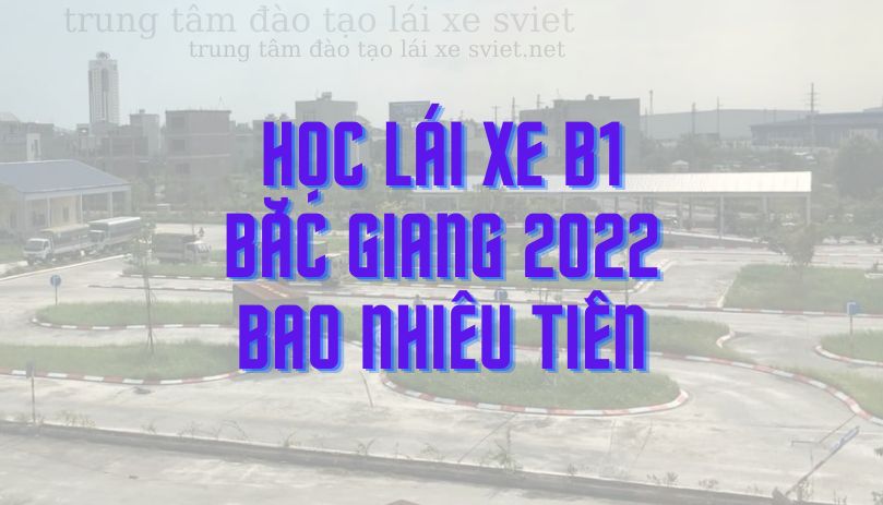 học lái xe B1 Bắc Giang 2022 bao nhiêu tiền