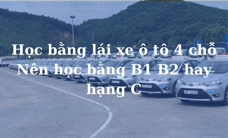 Học bằng lái xe ô tô 4 bánh - Nên học bằng B1 B2 hay hạng C