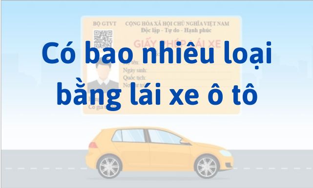 Có bao nhiêu loại bằng lái xe ô tô