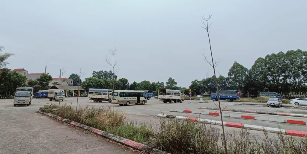 Sân tập lái xe ô tô của trường GTVT Bắc Giang