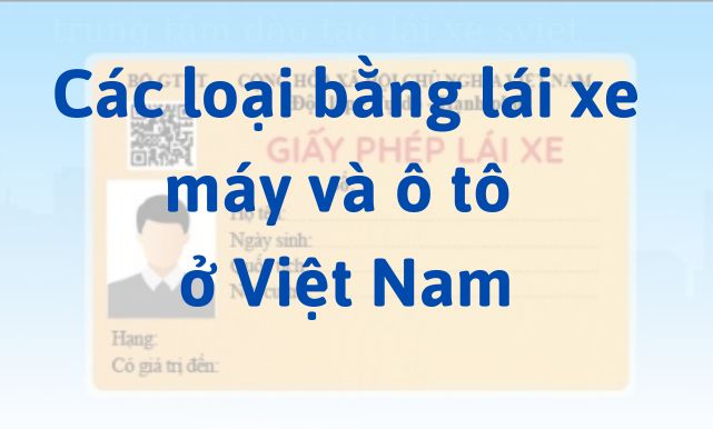 Các loại bằng lái xe máy và ô tô 2023 được xử dụng ở Việt Nam