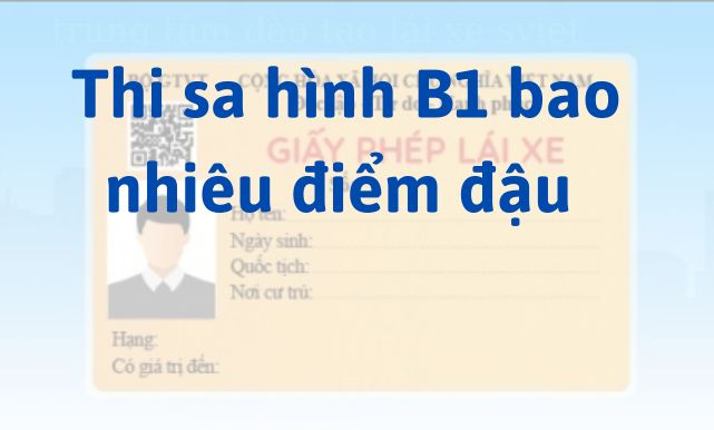 Thi sa hình B1 bao nhiêu điểm đậu và Có bao đỗ được không